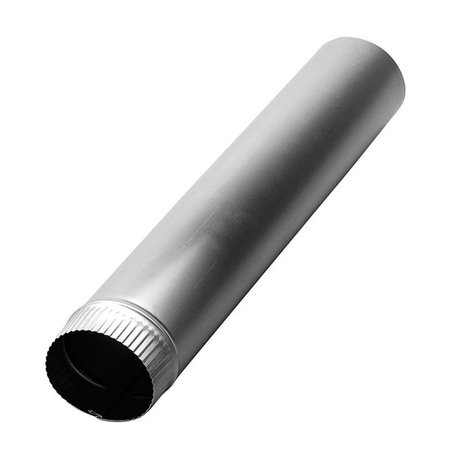 DEFLECTO Deflect-O 24 in. L X 3 in. D Silver Aluminum Vent Pipe DP243